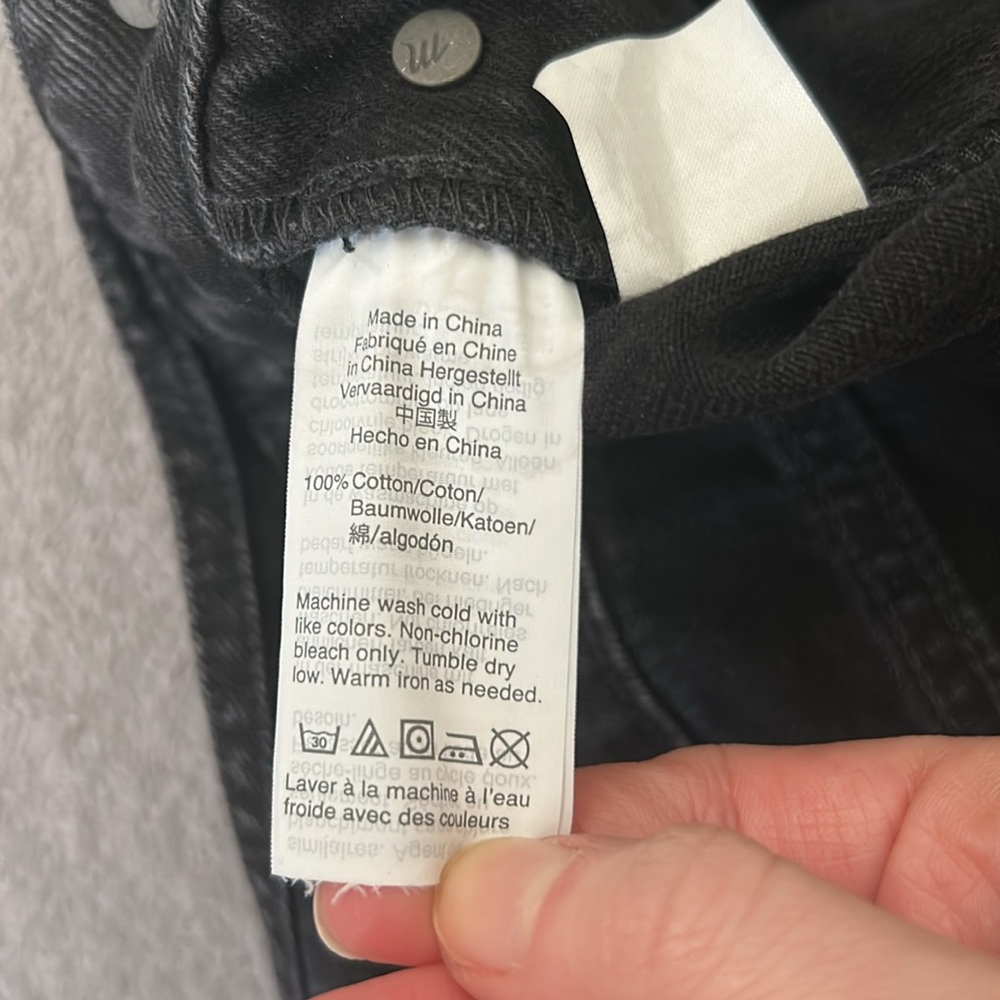 Madewell adirondack short overalls in washed black XXS - Picture 6 of 11